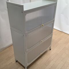 No.92　キャビネット　収納棚　フラップ扉（豊橋市収集業務課リユース家具）の画像