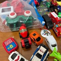ミニカー　車　乗り物　男の子　おもちゃ　大量　セット 飛行機　シール　消防車　変身の画像