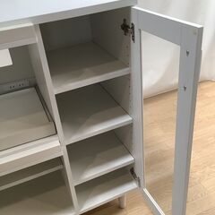 No.94　キッチンキャビネット　レンジ台　フラップ扉（豊橋市収集業務課リユース家具）の画像