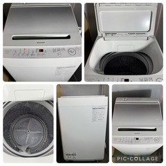 25年製‼︎ SHARP 洗濯機　ES-GV10J 高年式　使用頻度少なめの画像