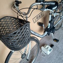 ＜整備済み中古＞　26インチ ママチャリ 電動アシスト自転車 3段変速の画像