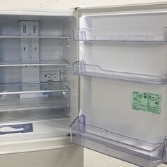 高年式 2022年製 三菱 3ドア冷凍冷蔵庫 330L 自動製氷 ビッグフリーザー MR-C33G パールホワイト カップル 中古家電 店頭引取歓迎 R9611の画像