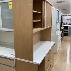 【リユースのサカイ野々市店】 システムキッチン ニトリ 140KB NA 木目調ナチュラル W(幅)141×D(奥行き)39×H(高さ)203cm ※クリーニング済みの画像