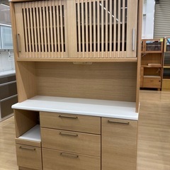 【リユースのサカイ野々市店】 システムキッチン ニトリ 140KB NA 木目調ナチュラル W(幅)141×D(奥行き)39×H(高さ)203cm ※クリーニング済みの画像
