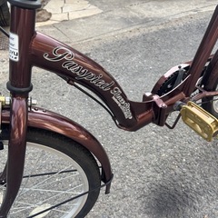 折りたたみ自転車 ダークブラウン　20インチの画像