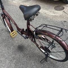 折りたたみ自転車 ダークブラウン　20インチの画像