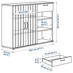 本日まで出品　最終値下げ【引取可・運搬可・金額相談可】IKEA イケア　サイドボード　収納　棚　ホワイトの画像