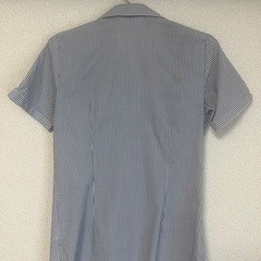 【洋服の青山】ストライプ 半袖シャツ　7号の画像