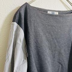ジェイプレス J.PRESS カットソー 長袖 異素材 切り替え袖の画像