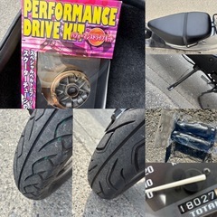 ⭐️アドレスV100快速❗️駆動系カスタム❗️プラグ・グリップなど新品交換で快調⭐️原付2種スクーター⭐️の画像