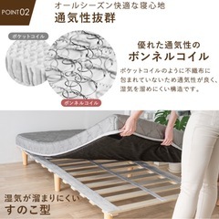 脚付マットレス使用期間1年未満の画像