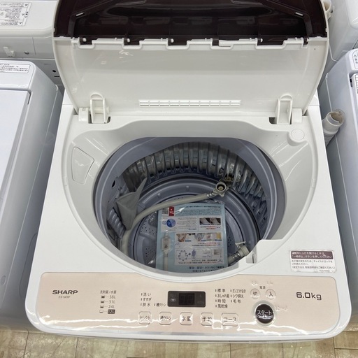 SHARP　6.0kg全自動洗濯機【リサイクルフカツ岡崎倉庫店】250701NA-29
