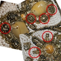 エーヴィーマックス バングル 石を止めてる金具１つと小さな石６ヶ所欠損
の画像