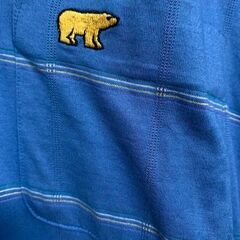 Golden Bear ゴールデンベア ポロシャツ Mサイズ メンズ ストライプの画像