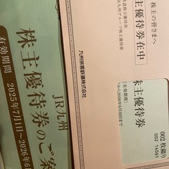 jr九州株主優待　2綴