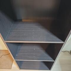 3段カラーボックス(ダークブラウン)の画像