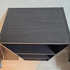 3段カラーボックス(ダークブラウン)の画像