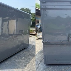 No.928 アルミバン 2t 車 アルミ 箱 バイク 倉庫 トラック コンテナ 米 保管庫 物置 DIYの画像