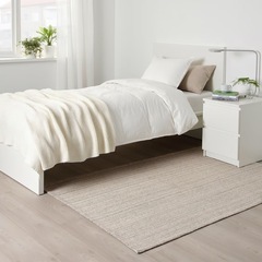 IKEA ラグ 平織り, ナチュラル/ブラック, 120x180 cmの画像