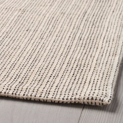 IKEA ラグ 平織り, ナチュラル/ブラック, 120x180 cmの画像