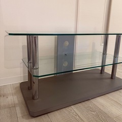 【美品】テレビ台 ガラス製　シンプルの画像