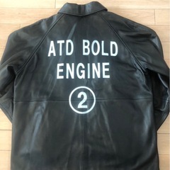 AT-DIRTY ブラックレザージャケット Sサイズの画像