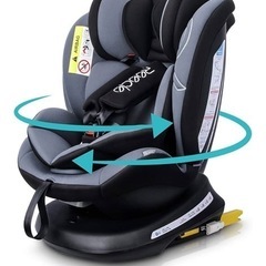 Reecle チャイルドシート 360° 回転式 新生児~12歳頃 (0~36kg) ISOFIX対応 シートベルト固定 (ブラック)の画像