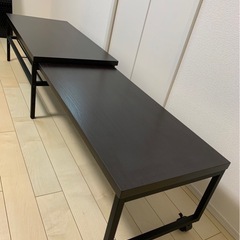 【ご相談中】ローテーブル　スライドテーブル コーヒーテーブル 棚付きの画像
