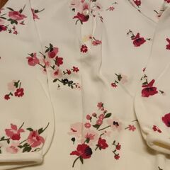 (古着)花柄ロンパース(size 80)‐6の画像