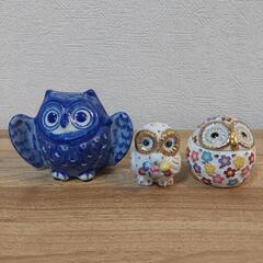 値下げ可 フクロウ 置物 インテリア 縁起物 風水 ロイヤルアー...