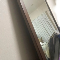 超大型　270サイズ相当　木製フレーム　 全身鏡 縦長 ブラウンの画像