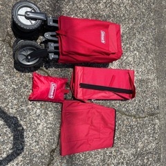 コールマン キャリーワゴン　テーブル　レインカバー　3点セット　キャンプの画像
