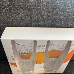 新品！ ビール用クリアグラス 2個セットの画像