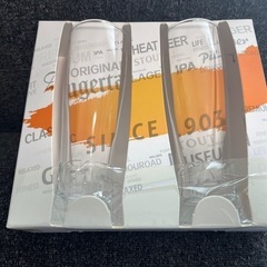 新品！ ビール用クリアグラス 2個セットの画像