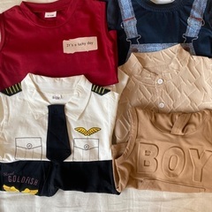 新品未使用　70〜80 男の子　夏服ベビー服9点