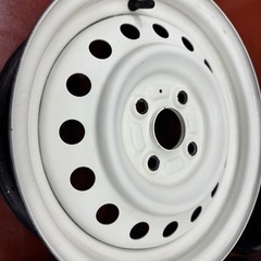 軽自動車スチールホイール　白塗装済みの画像