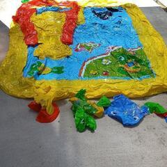 【滑り台付き 子供用プール】の画像