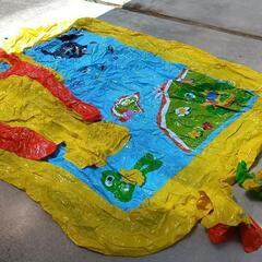 【滑り台付き 子供用プール】の画像