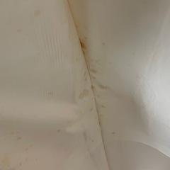 　紬　薄いピンク花柄　着物の画像