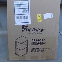 Furinno　フリノ　3段多目的オープンシェルフ　TURN-N-TUBE16101　W381XD295XH635mm　ブラウン色系　未使用ですが保管による傷などの場合がありますの画像