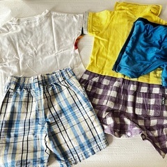 男の子　夏服　８０サイズ　サロペット　水着　ポロシャツ　ラルフローレン半ズボンの画像