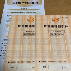 JR東海　株主優待券2枚
