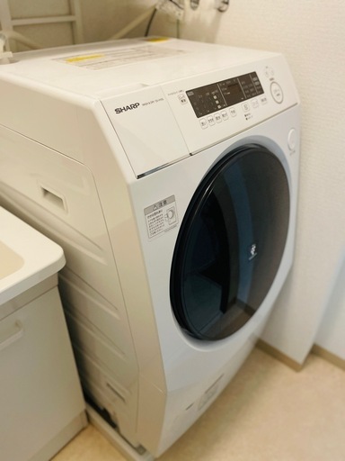 【SHARP】ドラム式洗濯乾燥機　プラズマクラスター 　一人暮らし　時短