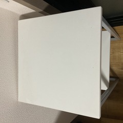 21日まで おしゃれなホワイト白⭐︎2段式木製ラックの画像