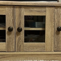 【8/3までに引き取り希望】木目調テレビボードお譲りします！の画像