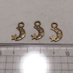 ハンドメイド 星 月 チャーム パーツ 素材の画像