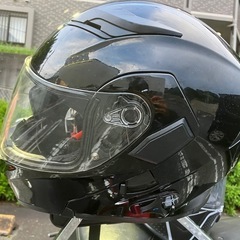 バイクフルフェイスヘルメットの画像