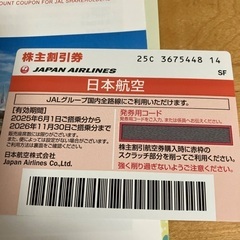 日本航空　株主優待券　１枚の画像