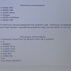 DELL 3310 Core i3 8145U,Ram8gb,ssd256 の画像
