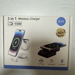 【新品未使用品】ワイヤレス充電器 3 in 1 Mag-Safe式 アップルウォッチ充電器 折りたたみ式 マグネット式の画像